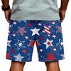 Men's Casual Drawstring Waist Shorts Lightweight Breathable Fabric Relaxed Fit Summer Beachwear with July 4th Fireworks Print