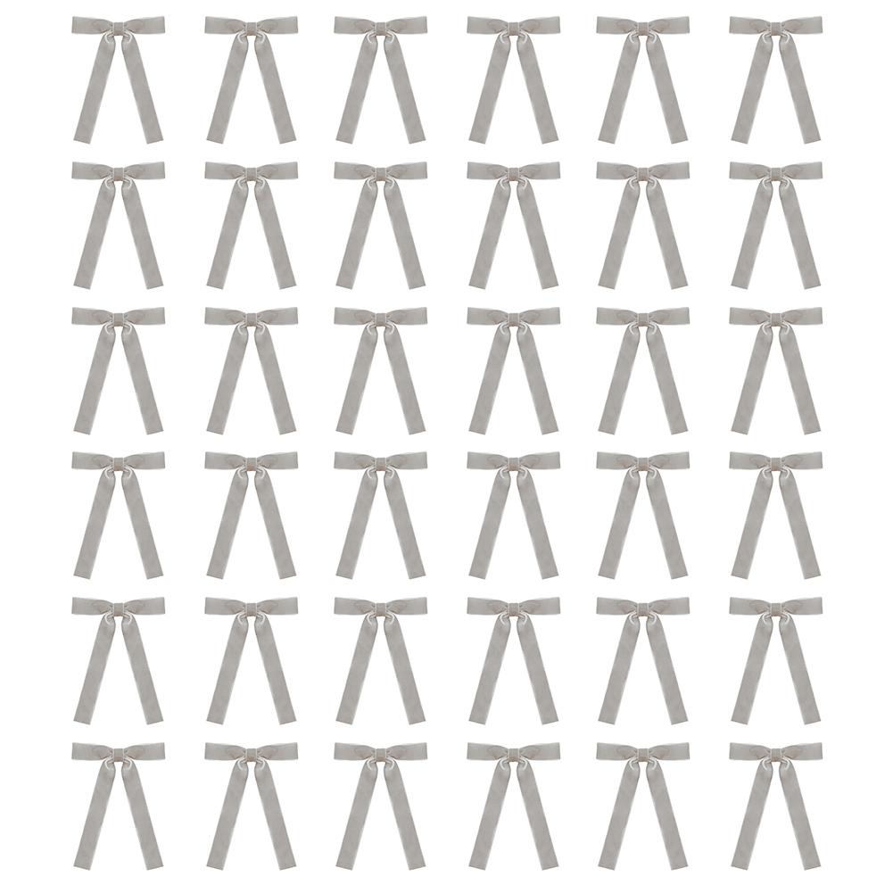 Christmas Tree Accents Velvet Ribbon Bows Elegant Christmas Ornaments Christmas Decoration Pre-tied Decorations