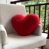 Heart-Shaped Faux Fur Throw Pillow - Plush Sofa Cushion, Cute Gift for Girlfriend, Living Room Decor