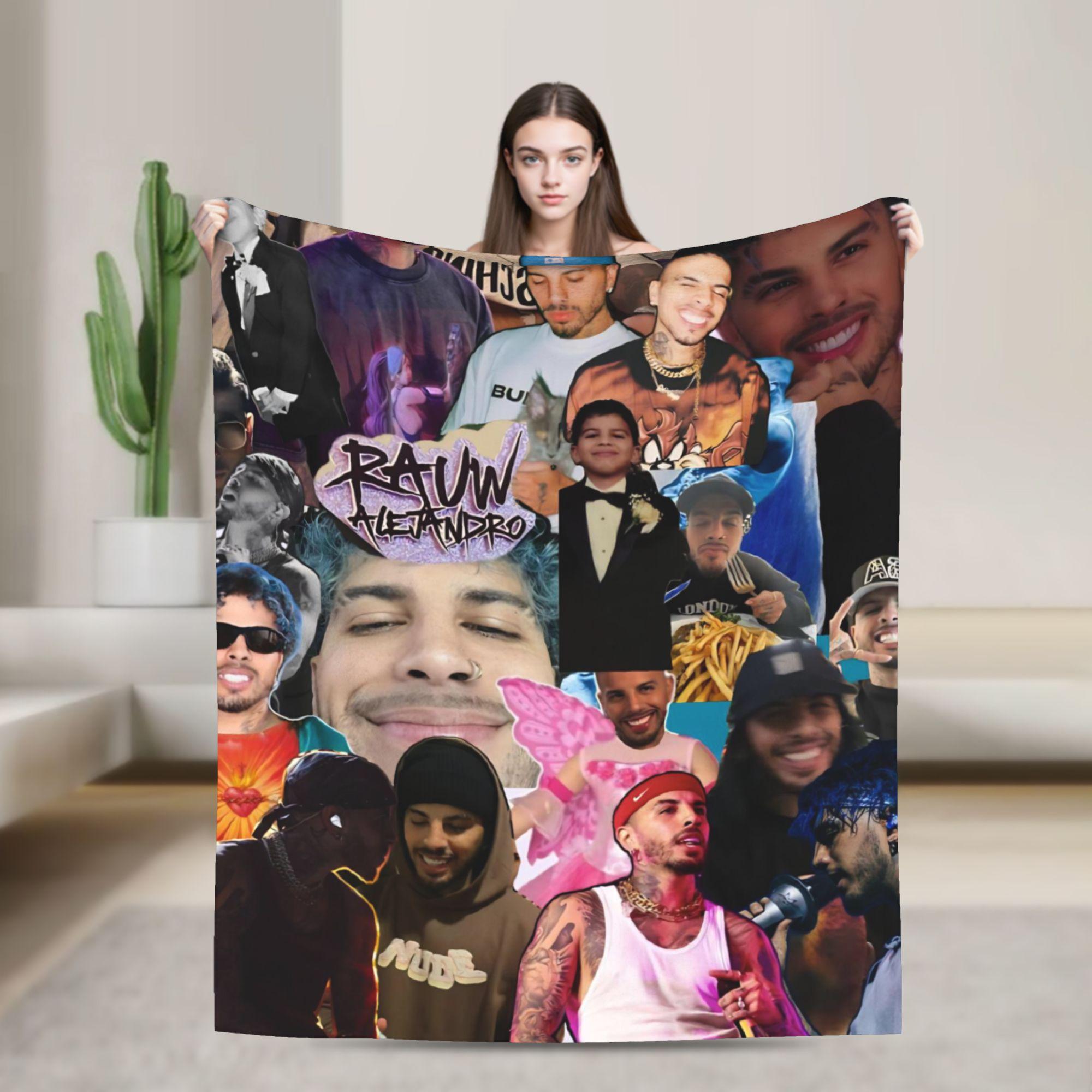 Rauw Alejandros  Super Soft Blanket  Picnic Plush Throw Blanket Pattern Bedroom Flannel Bedspread Sofa Bed Cover 30x40in