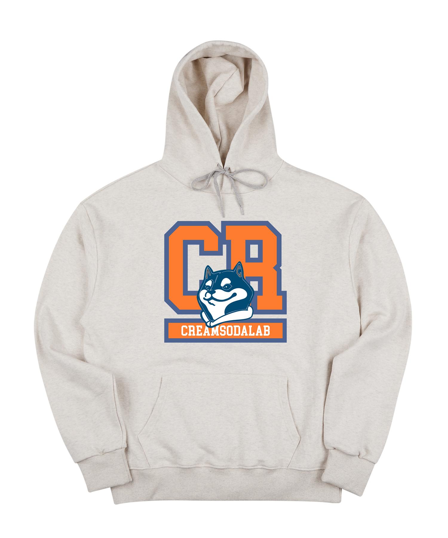 Cream Soda Lab Lab Cr University Logo Hoodie Oatmeal M