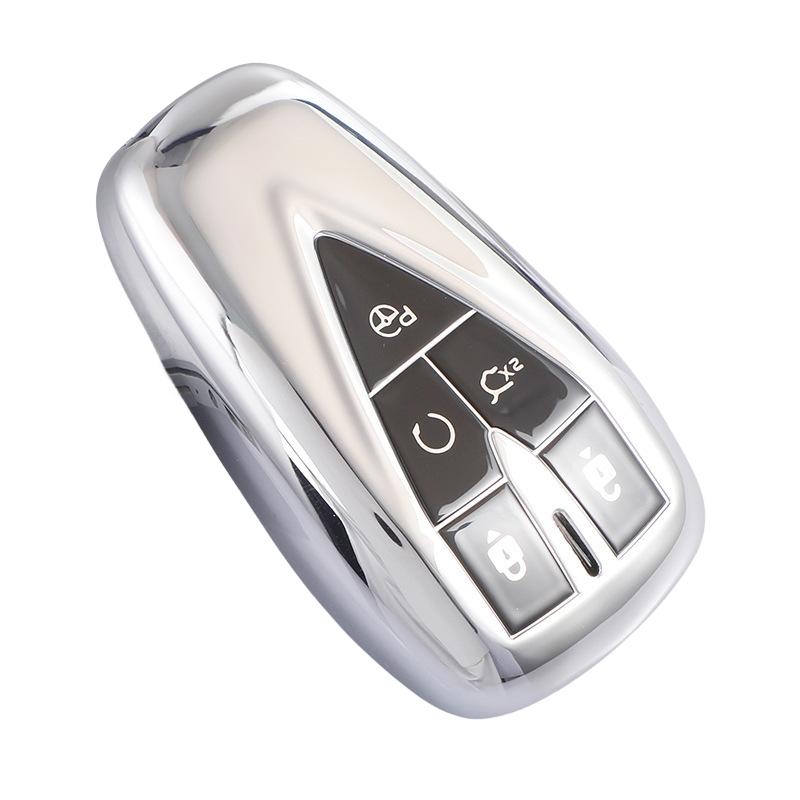 

Чехол для дистанционного ключа из ТПУ с 5 кнопками для Changan CS35 Plus CS55 Plus CS75 Plus 2019 2020, защитный чехол для ключей, держатель для сумки белый