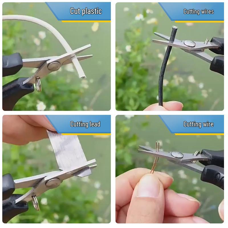 Cross-Border Stainless Steel Dyneema PE Fishing Line Cutter with Serrated Edge Small Scissors