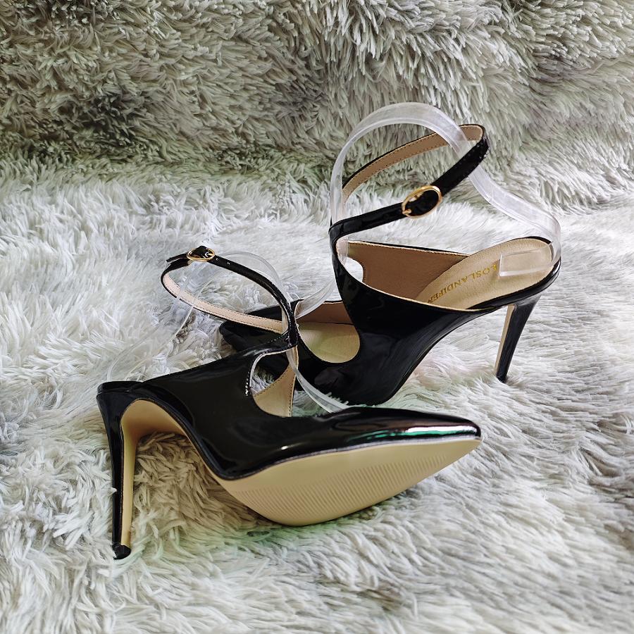 Dámské sandály Sexy duté lodičky 11cm Špičatá špička Vysoké podpatky Pásek kolem kotníku Stiletta Nighclub Party Šaty Svatba Jazzové taneční boty