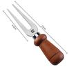 High-Quality Stainless Steel & Acacia Wood Cheese Knife and Fork Set