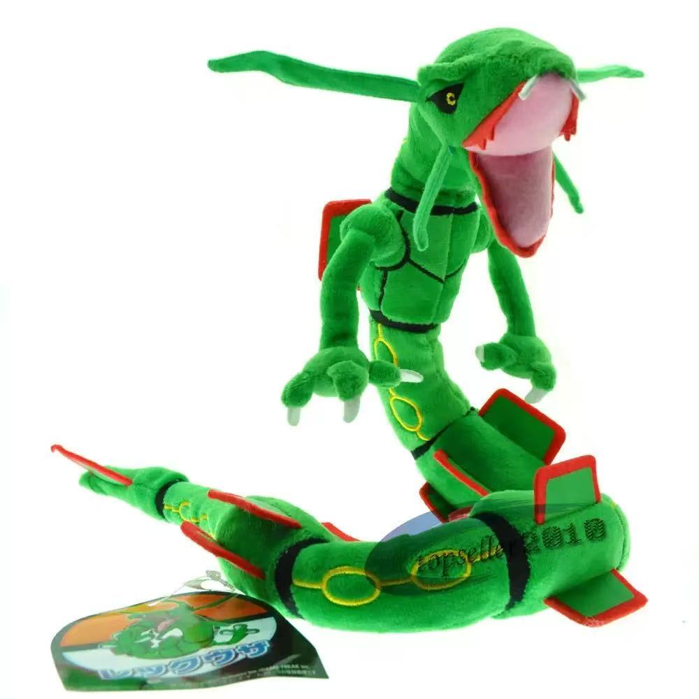 Glossy Rayquaza Soft Playthings Filled Critter Gaming For Keepsake Gift,Soft Plushies,Cute Cartoonish Character Black 12 Inch