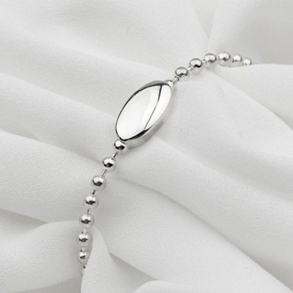 

[As Little] Baby Silver Bracelet Children Infant Silver 925 Stone Gift Ball Chain