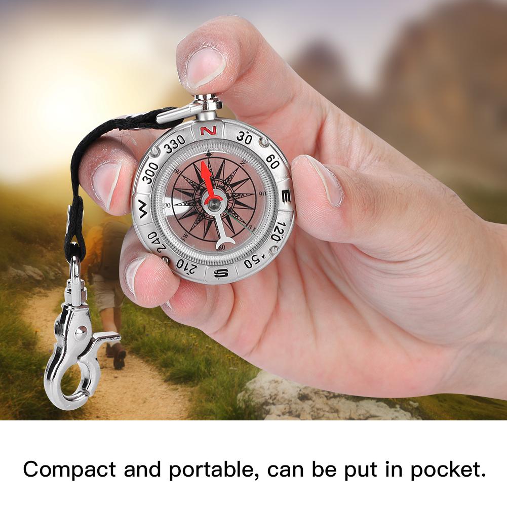 Portable Mini Pocket Watch Compass Keychain Survival Compass for Outdoor Accessories