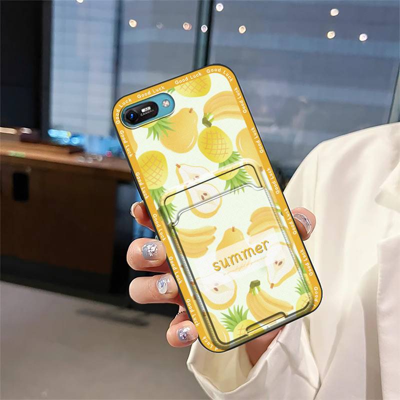 Back Cover Durable Phone Case For Itel A25/A35/A25 Pro Cute Card Bag Card Slot Anti-knock Full Wrap Fashion Design TPU