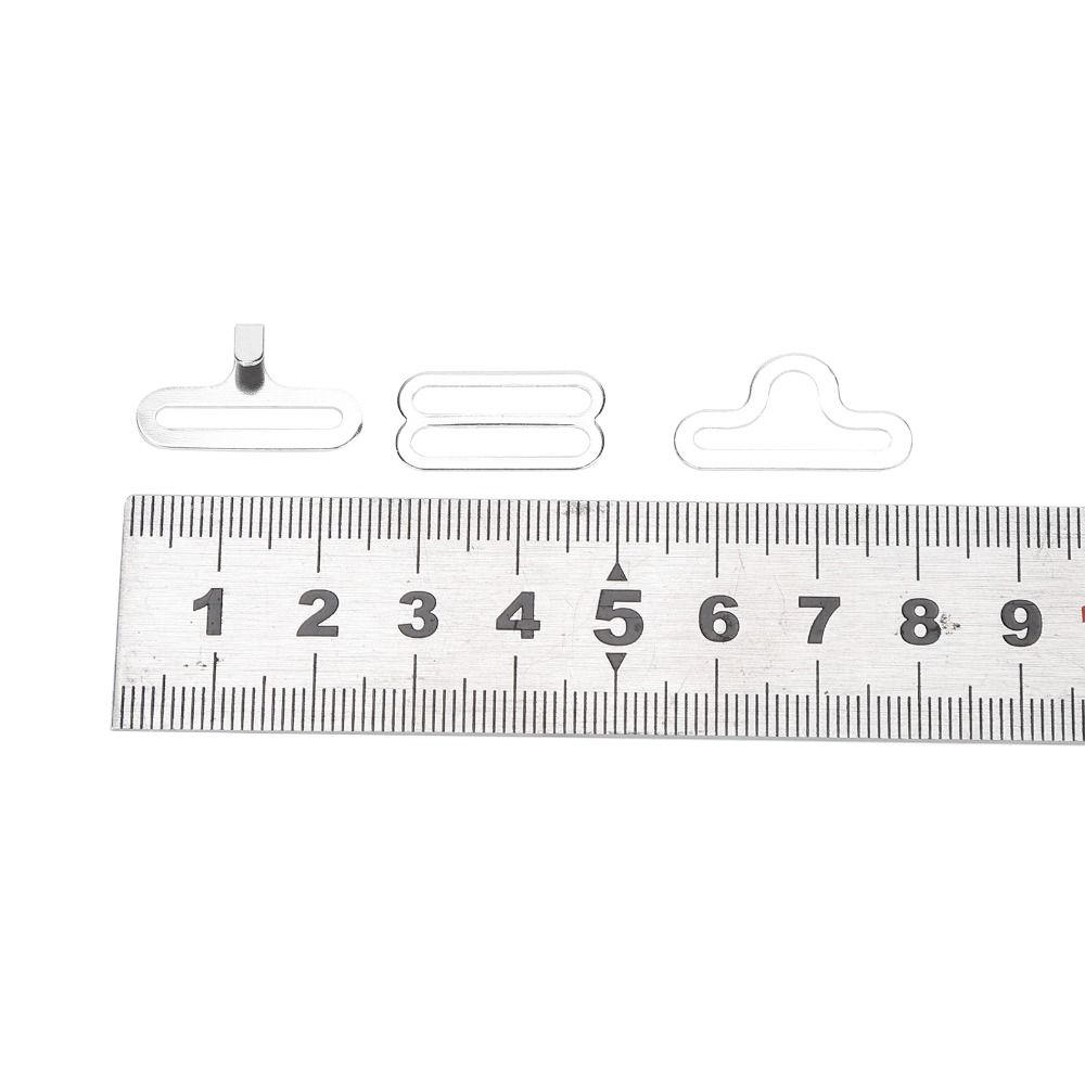 50 Set Silver Bow Tie Clips Black Bow Tie Hardware Thin Hook Fastener Necktie Strap