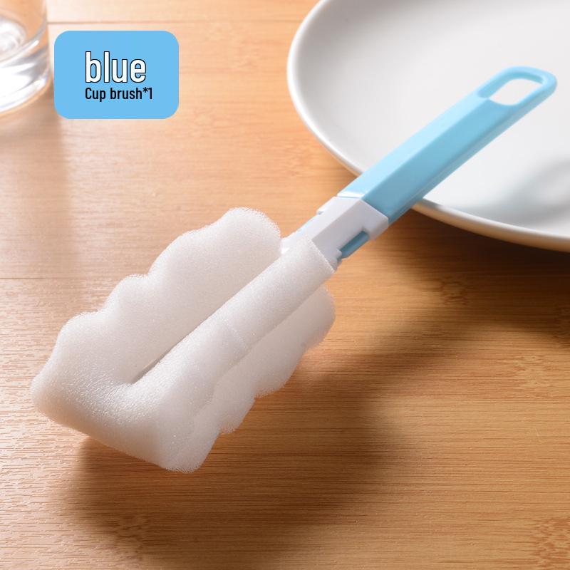 Long-Handle Detachable Sponge Cleaning Brush for Insulated Cups & Baby Bottles
