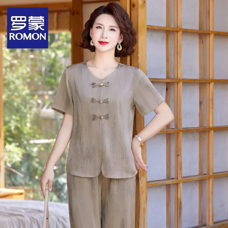 

Romon Women s Summer Fashion Two-Piece Set 4XL