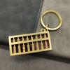 Brass Mini Abacus Keychain Car Key Hanging Accessory Bag Decorative Accessory