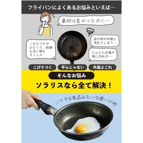 Solaris 28cm Frying Pan with New Coating for Smooth Food Flow, Induction/Gas Compatible