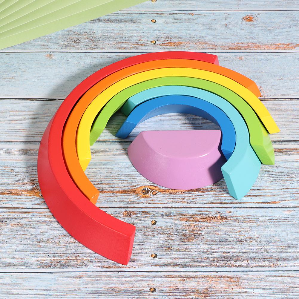 Baby Wooden Puzzle Set Wood Colorful Children Educational Building Block Toy SetRB40