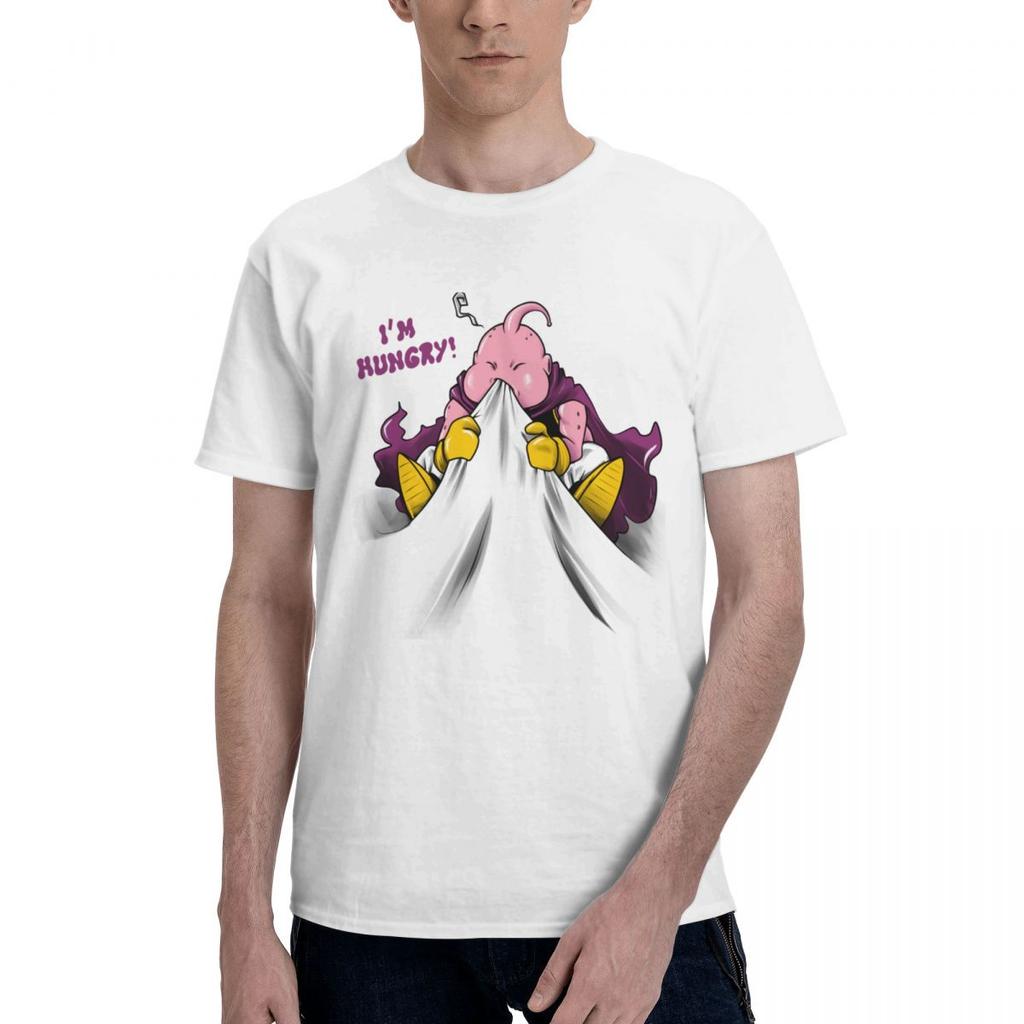 Maglietta Uomo Donna Hungry Majin Buu Merchandising Novità Cotone Puro Manica Corta T-shirt Girocollo Vestiti Regalo di Compleanno