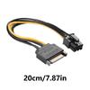Sata15pin to 6Pin Power Cable for Video Card Connection Easy to Use Power Cord for Enthusiasts and Pc Builders