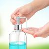 Clear Soap Dispenser with Rust Proof Pump, Waterproof Labels (2 Pack,16 Oz), Plastic Hand Soap Dish Soap Dispenser for Kitchen Bathroom