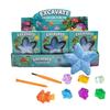 Dinosaur Fossil & Gemstone Excavation Kit - Archaeological Puzzle Toy with Starfish Marine Life 12 Real Gemstones Included