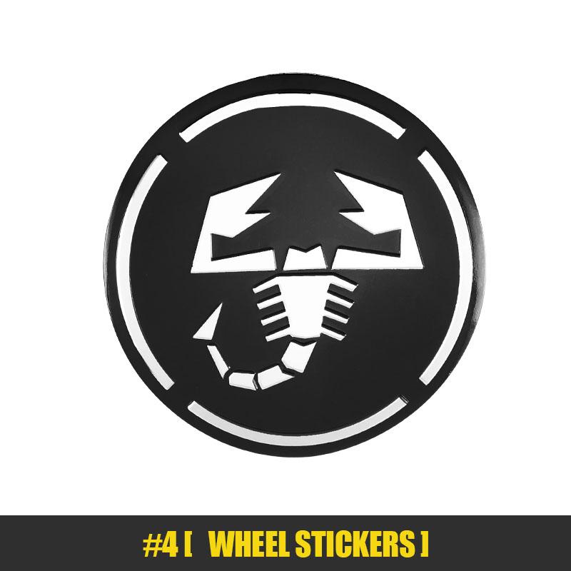 4Pcs 56mm Car Emblem Wheel Center Hub Caps Stickers For FIAT Abarth 500 Tipo FR Panda Argo Freemont Viaggio Bravo Punto Doblo