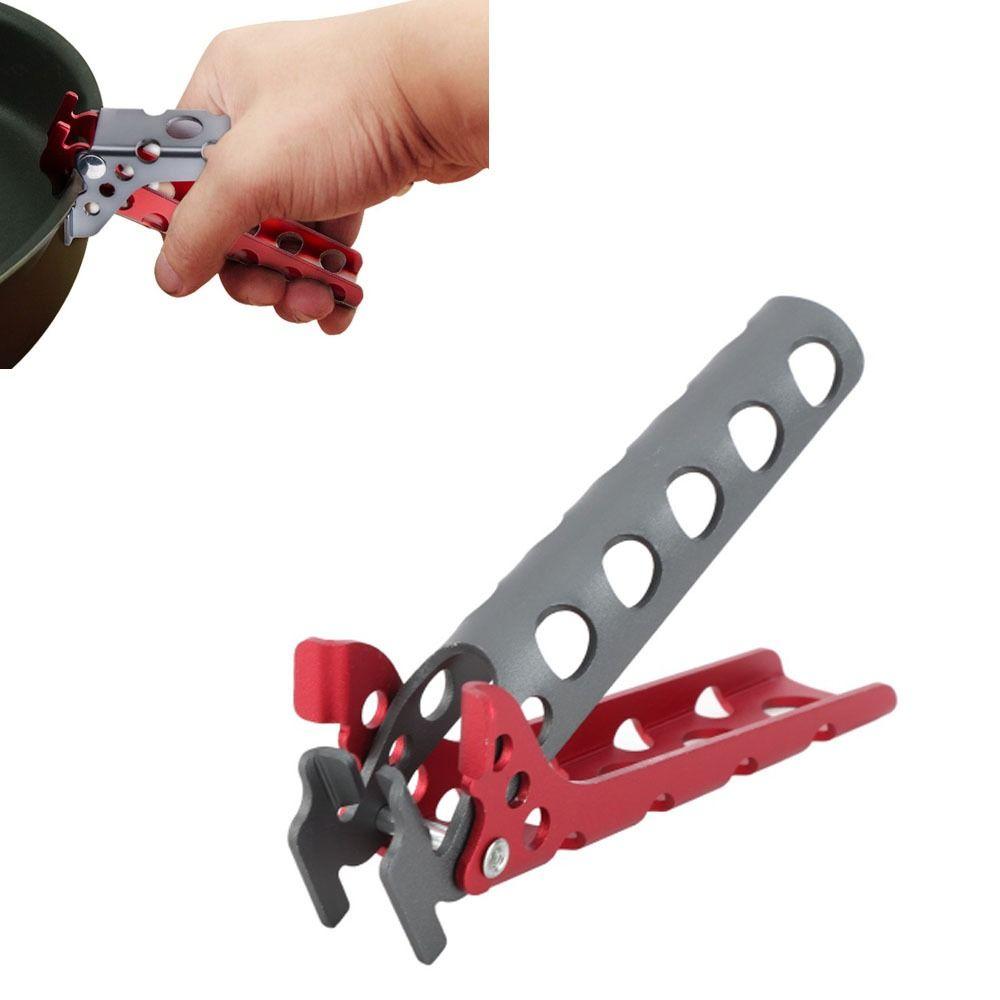 Aluminum Alloy Pot Clamp Portable Pan Grip Handle Durable Pot Gripper  Outdoor Cooking