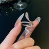 Snake Shaped Design Ring Female, The Niche Design Cool Wind High-Grade Open Index Finger Ring