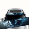 1PC Dual Wolf-themed Car Front Windshield Sticker Waterproof and Durable Vinyl Decals Truck Suv Banner Creative Decoration