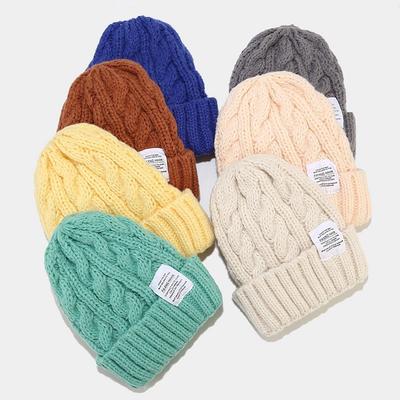 Autumn and Winter Hat Big Head Circumference Knitted Wool Hat Loose Face Small Patch Twist Thickened Thermal Hat
