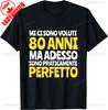 80 Years Funny Gift Male Birthday Unisex Dad Grandpa TShirt PraticaUnisexte Perfetto High Quality Cotton Adult Regular Short Sleeve