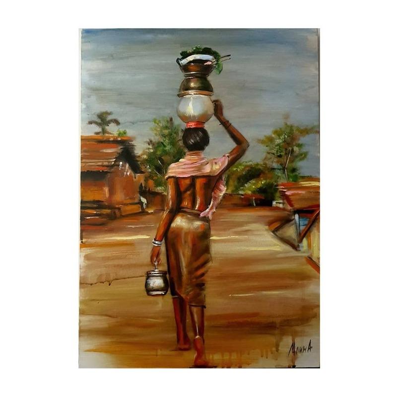 

Граффити-арт африканская чернокожая женщина постеры и принты абстрактные африканские девушки картины на холсте на стене художественные картины настенный декор 21*30cm No Frame