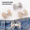 10Pcs Elegant Bowknot Waist Cincher Buckles Clasps Alloy Metal Waist Tighteners Waistband Adjusters For Jeans Trousers