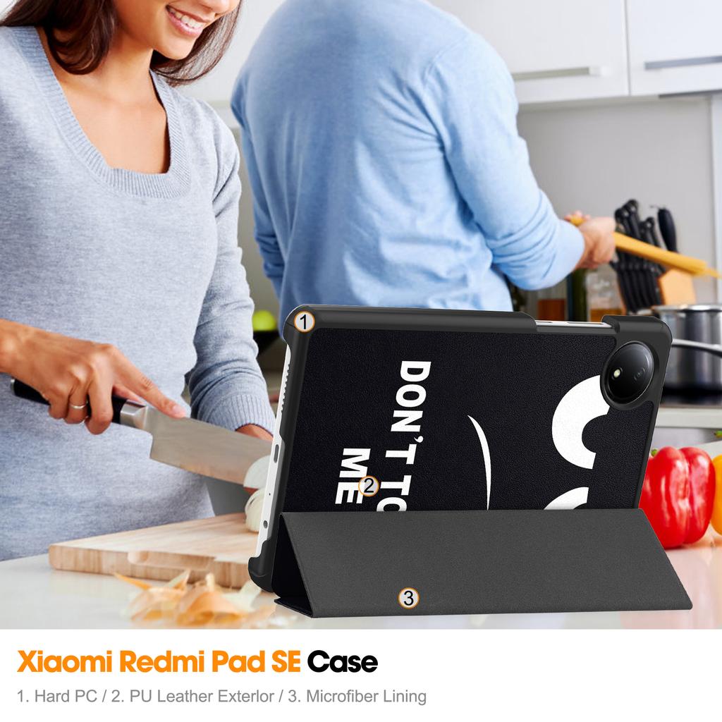 For Xiaomi Redmi Pad SE 4G 8.7 Inch Stand Case Pattern Print Leather Tablet Cover