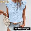 Women's Fashion Casual Solid Color Print Sleeveless O-Neck Blouses & Shirts