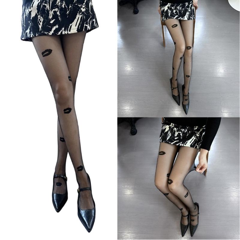 Sheer Tights High Waist Pantyhose Kisses Thigh High Stockings for Women Spring Summer Tights Pantyhose Hosiery