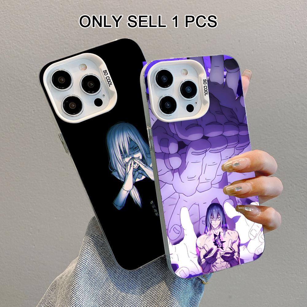 JJK Mahito Phone Case for iPhone 17 16 15 14 13 12 11 X XR XS Air Pro Max Plus White Colorful Silver Cover