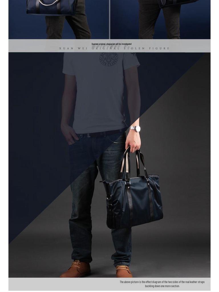 Men's Business Casual Laptop Crossbody Bag and Women's Simple Document Briefcase