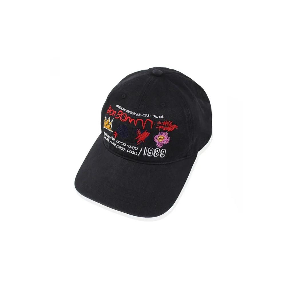 CONICHIWA bonjour Cb graffiti cap Black