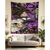 1 Pc Jujutsu Kaisen Anime Tapestry Wall Hang Backdrop Cloth For Living Room Bedroom Cool Purple Aesthetic Manga Style Decor
