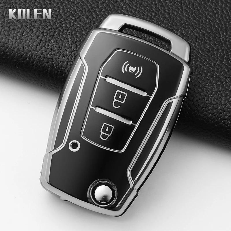 

Fashion Tpu Car Key Case Cover For Ssangyong Kyron Actyon Tivolan Korando Rexton Tivoli Protected Keychain Shell Fob Accessories