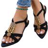 Summer women's casual and comfortable bead flat sandals