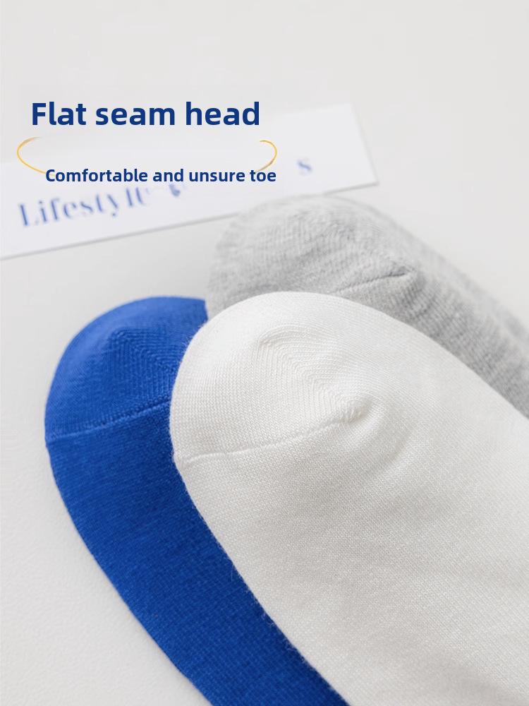 Zhuji Men's Deodorant Sports Socks - Autumn & Winter Mid-Tube, Sweat-Absorbent, White, Trendy Style