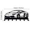 Punch Hole Mounting Towel Hanging Wall Mounted Black Car Style Metal Hook Cloth Hanger Wall Art Decoration Storage Hanger Shelf