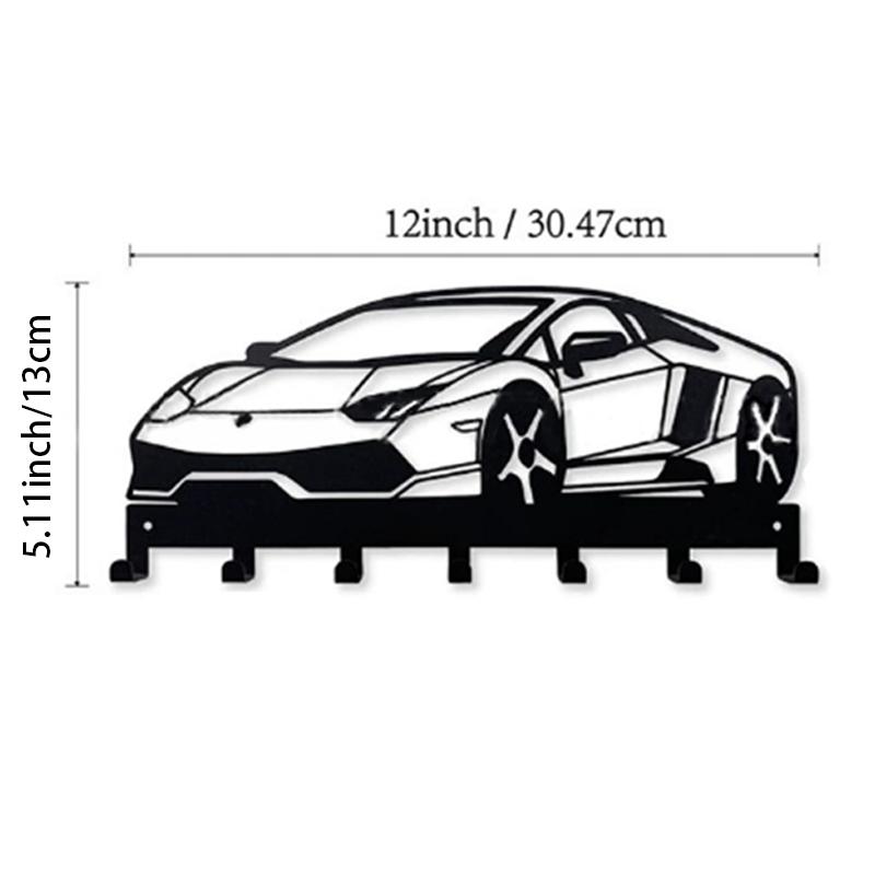 

Punch hole mounting Towel Hanging Wall Mounted Black Car Style Metal Hook Cloth Hanger Wall Art Decoration Storage Hanger Shelf