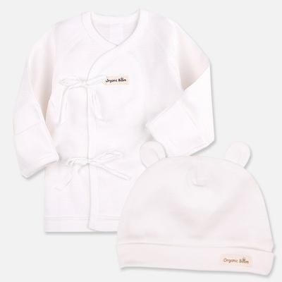 Organic Boom Good Organic Baenat Jeogori + Hat Conjunto Quatro Estações, produtos coreanos para bebês