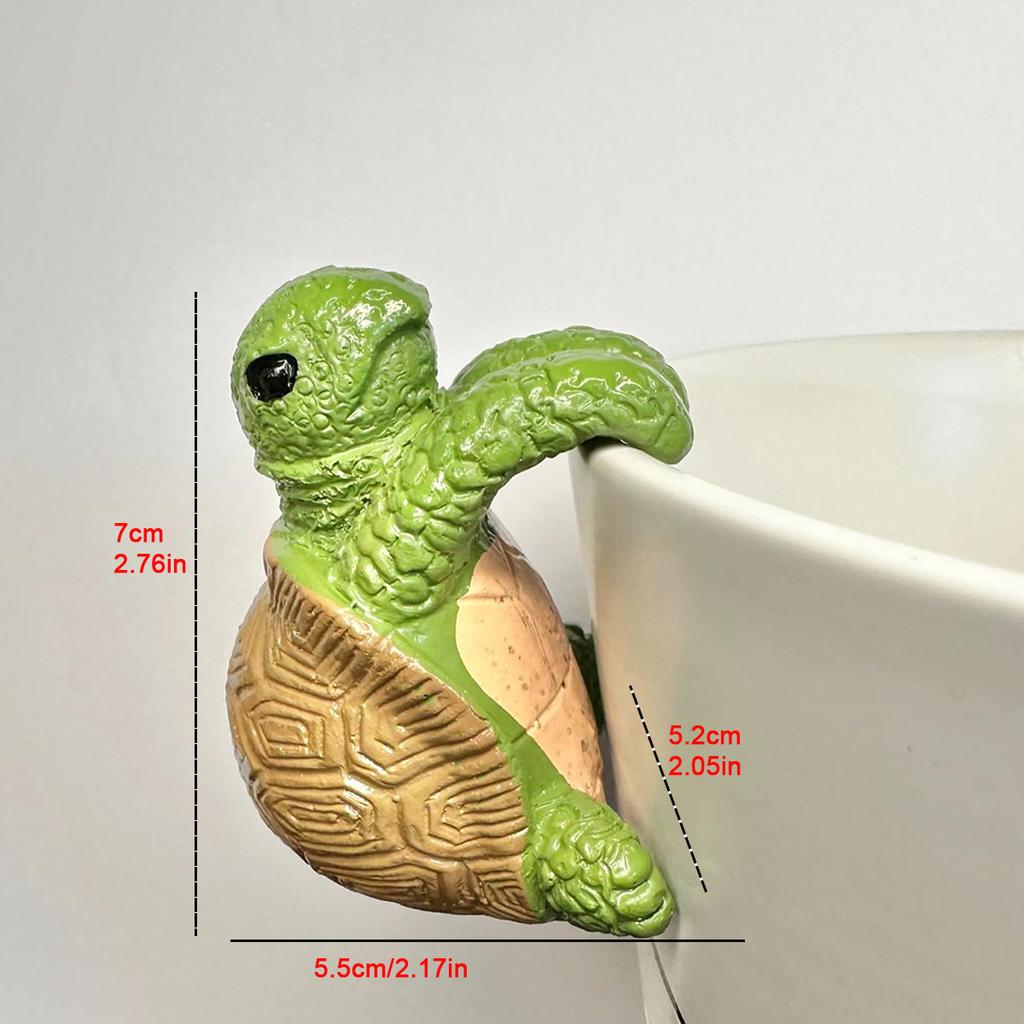 1 Piece Resin Small Turtle Statue, Cute Climbing Turtle Flower Pot Holder, Indoor Decorative Statue, Indoor/Outdoor Decoration - Perfect for Holiday
