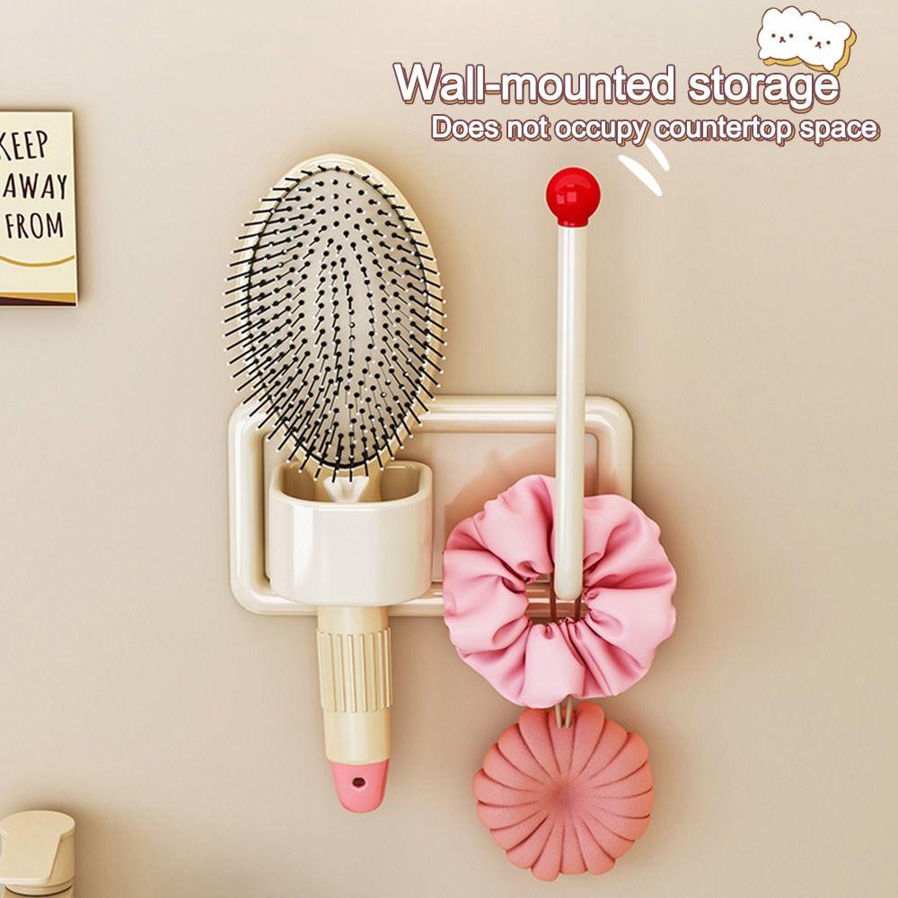 Multi-purpose Wall Mounted Headband Hook Self Adhesive Punch-Free Hair Dryer Storage Rack Space Saving Wall Hanging Hook