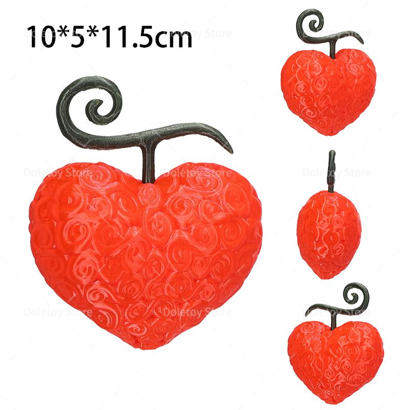 6 Styles Devil Fruit Anime Figure Toys 3D Printed Gum-Gum Fruit Model Collection Flame-Flame Cursed Fruits Ornaments Hobby Toys