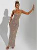 2026 European & American Summer Backless Sequin Evening Gown with Spaghetti Straps