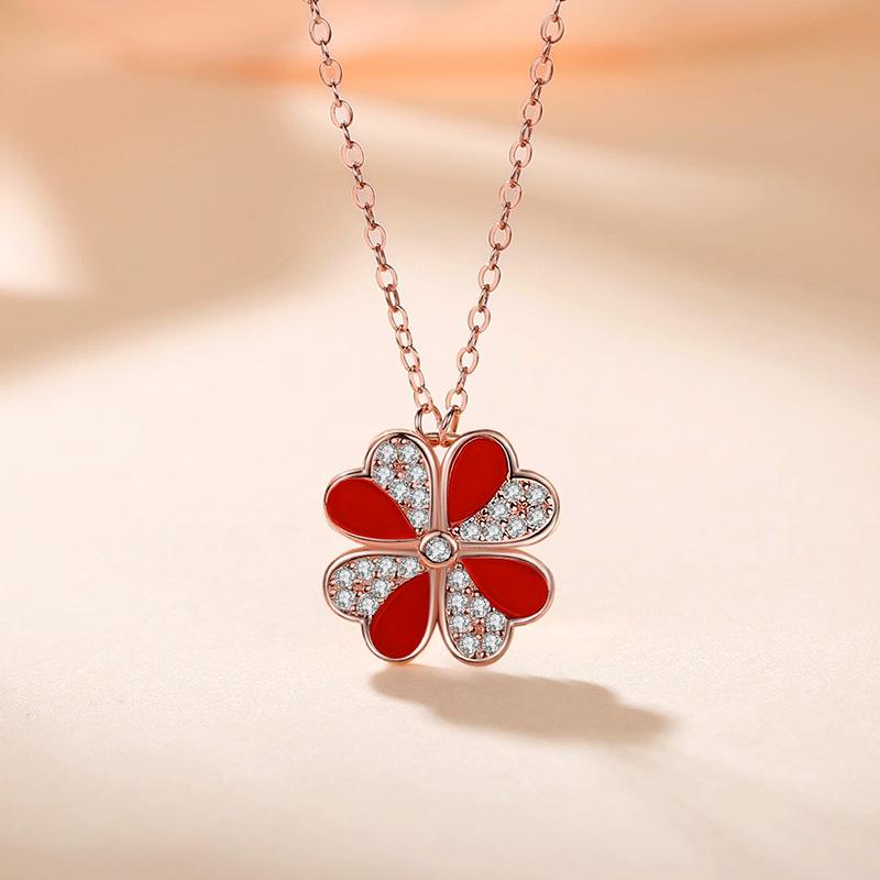 Tancise S925 Sterling Silver Luxury Personality Pendant Necklace Women's Classic Tide Necklace