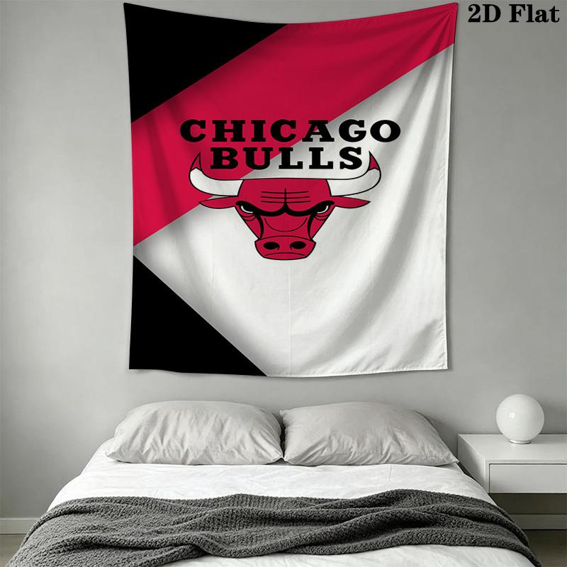 Bulls Team Background Threepiece Set 1 Duvet Cover 2 Pillowcase Without Core Duvet Cover And Pillowcase Soft And Comfortable Bedding Set